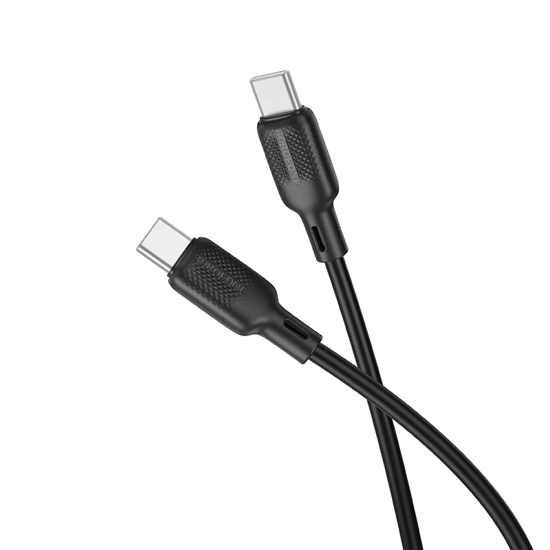 Borofone Cable BX113 Lenny – Type C to Type C – PD 60W 3A 3 metres juodos spalvos