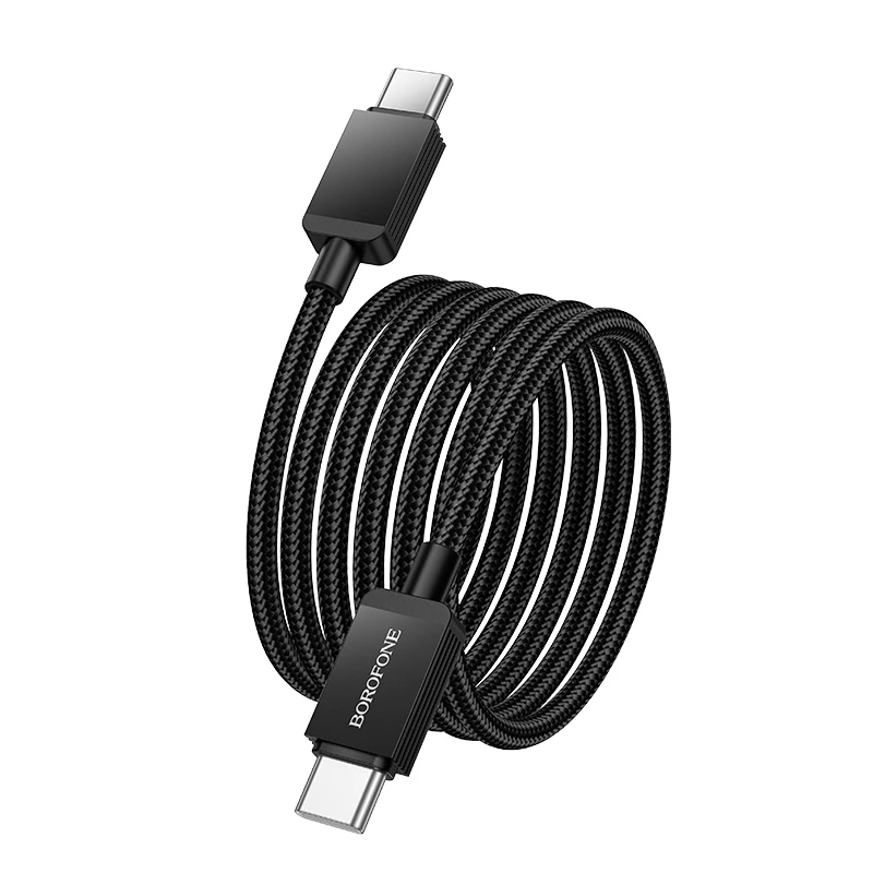 Borofone kabelis BX120 Placer – Type C į Type C – PD 60W 1 m juodos spalvos