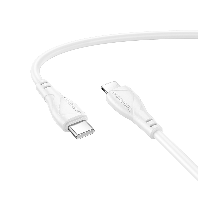 Borofone Cable BX121 Energy – Type C to Type C – PD 60W 1 metre baltos spalvos