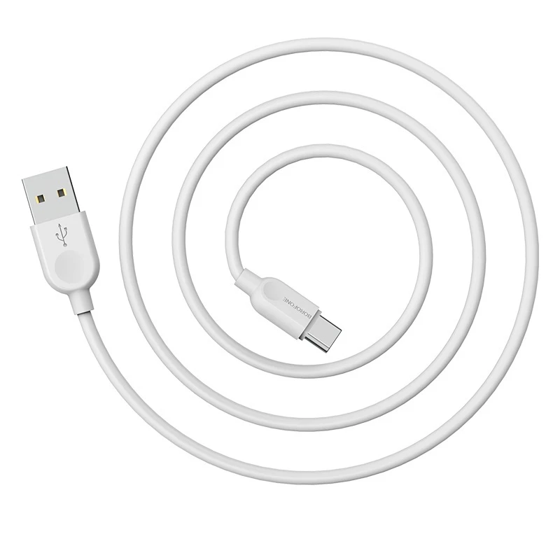 Borofone kabelis BX14 LinkJet - USB į Type C - 2,4A 2 metras baltos spalvos