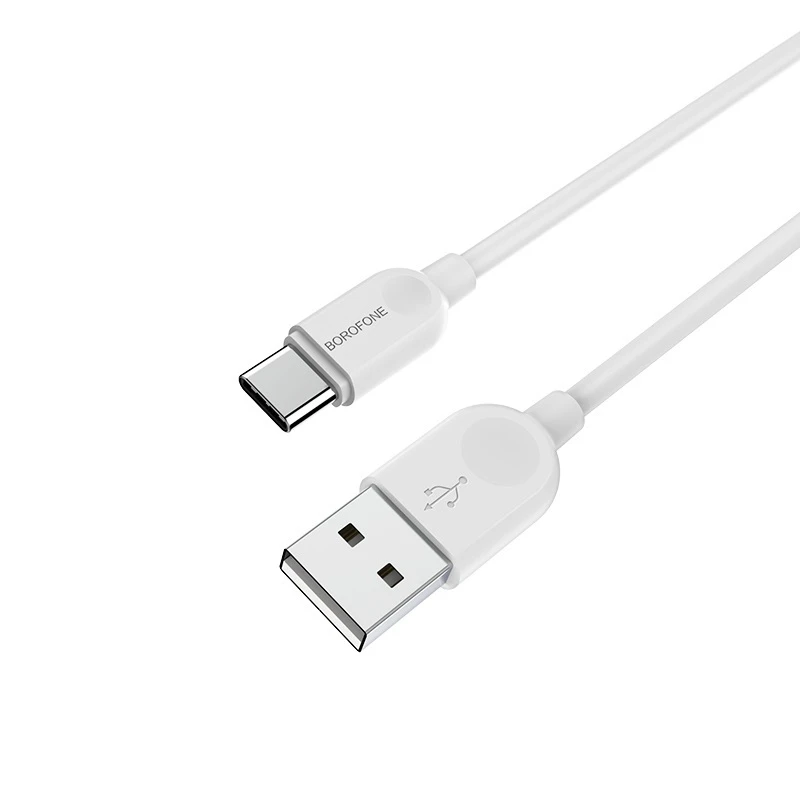 Borofone kabelis BX14 LinkJet - USB į Type C - 2,4A 2 metras baltos spalvos