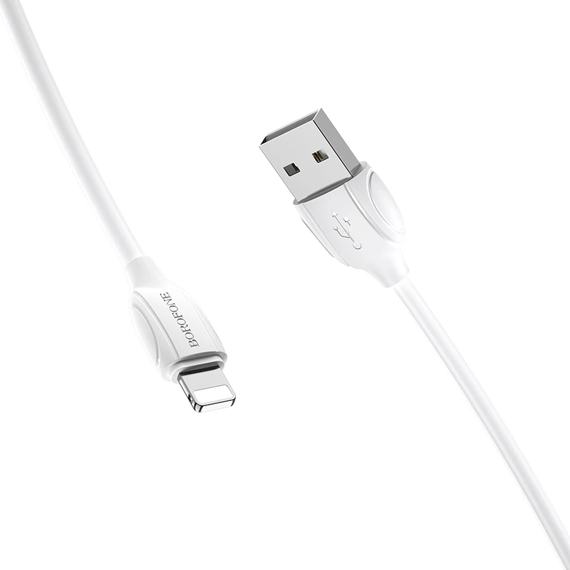 USB kabelis BOROFONE BX19 Benefit "lightning" baltas 1m