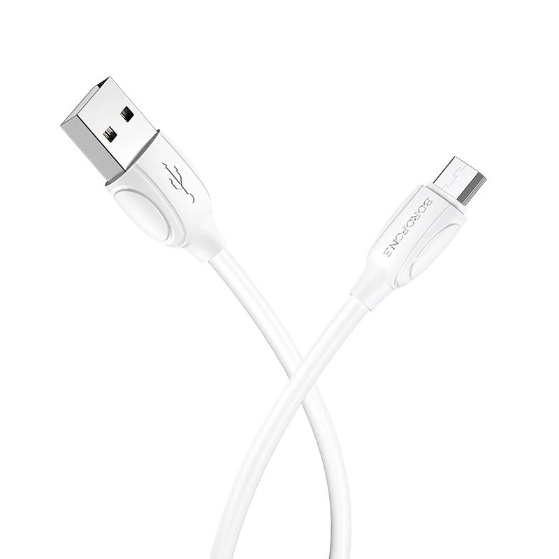USB kabelis BOROFONE BX19 Benefit microUSB baltas 1m