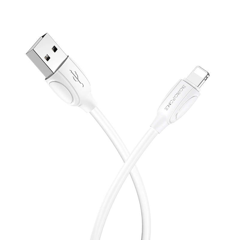 USB kabelis BOROFONE BX19 Benefit "lightning" baltas 1m