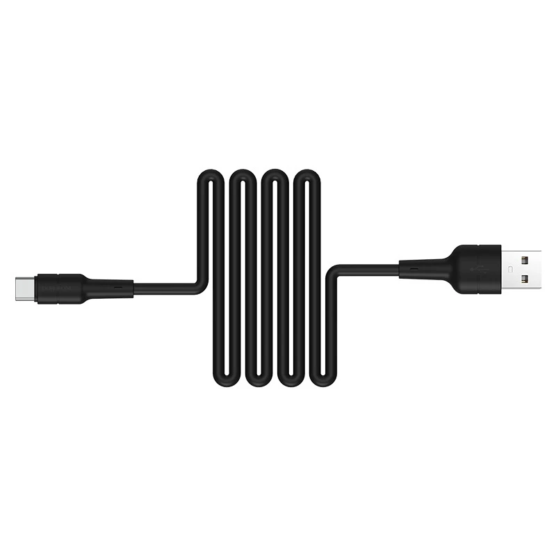 USB kabelis Borofone BX30 Type-C 1.0m silikoninis juodas
