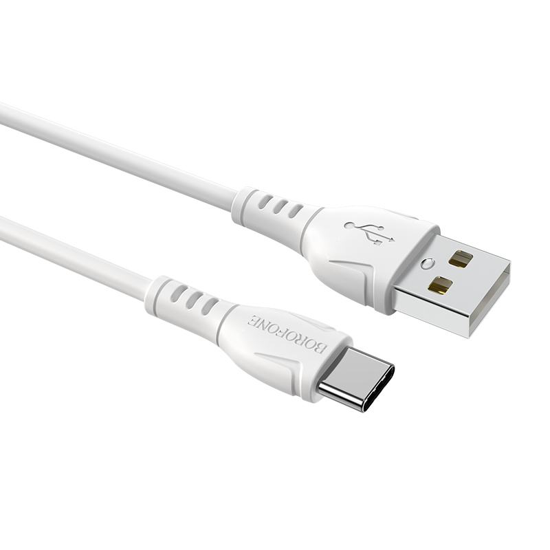 Borofone kabelis BX51 Triumph – USB į Type C – 3A 1 metras baltos spalvos