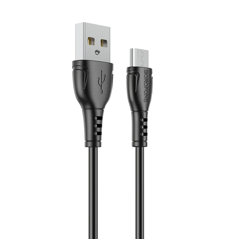 Oem Borofone Kabelis BX51 Triumph – USB į Micro USB – 2,4A 1 metras juodos spalvos