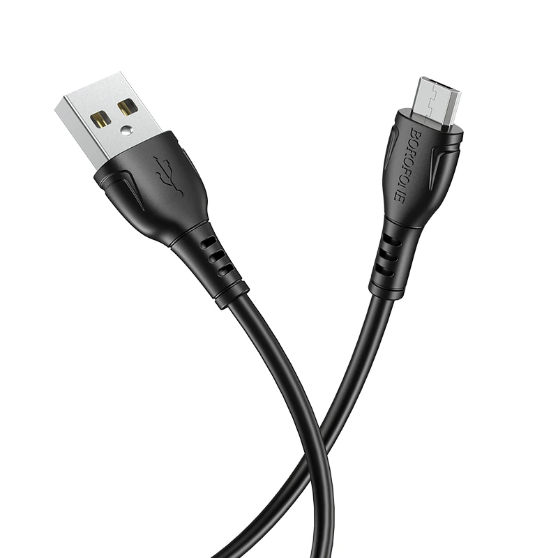 Oem Borofone Kabelis BX51 Triumph – USB į Micro USB – 2,4A 1 metras juodos spalvos