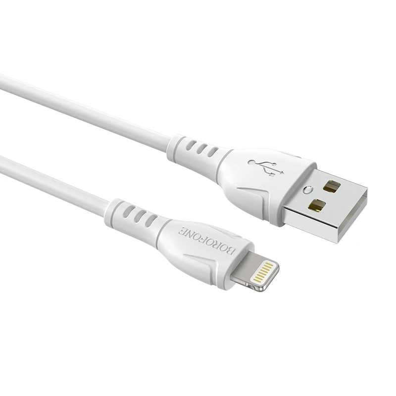 Oem Borofone kabelis BX51 Triumph – USB į Lightning – 2,4A 1 metras baltos spalvos