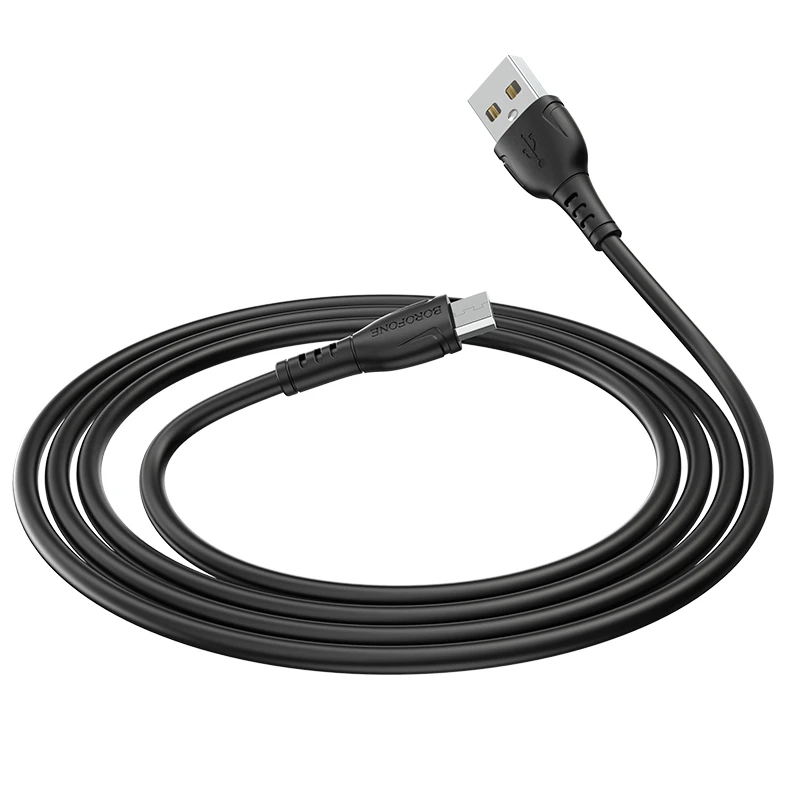 Oem Borofone Kabelis BX51 Triumph – USB į Micro USB – 2,4A 1 metras juodos spalvos