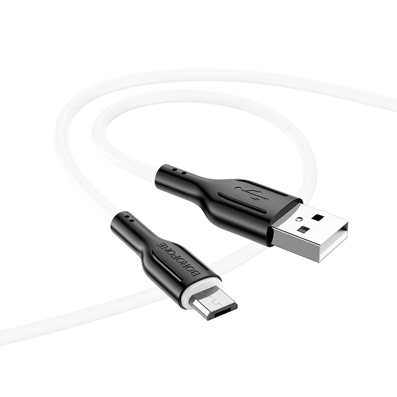 Oem Borofone Cable BX63 Charming – USB to MicroUSB – 2,4A 1 metre juodas-baltas
