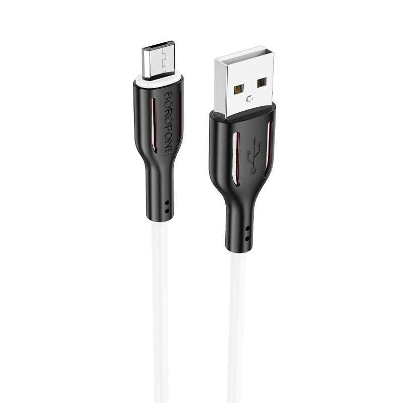 Oem Borofone Cable BX63 Charming – USB to MicroUSB – 2,4A 1 metre juodas-baltas