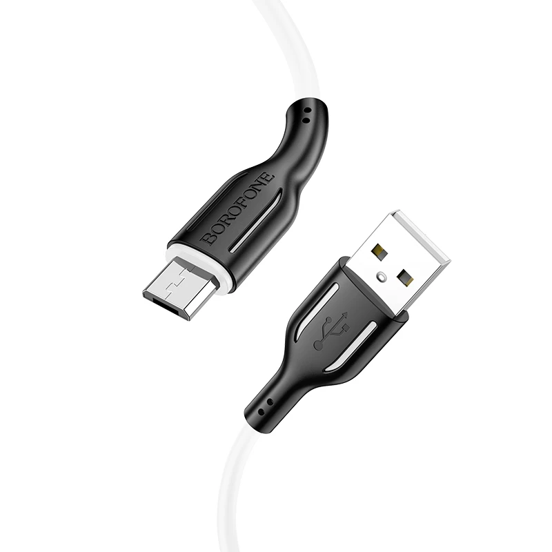 Oem Borofone Cable BX63 Charming – USB to MicroUSB – 2,4A 1 metre juodas-baltas