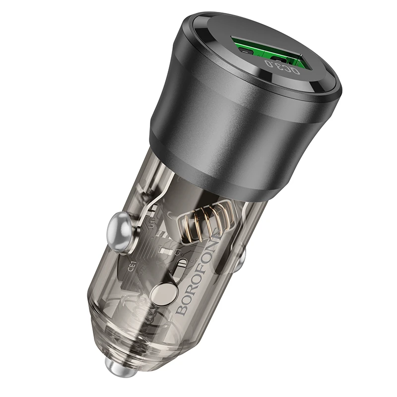 Borofone automobilinis įkroviklis BZ23 Noble - USB - QC 3.0 18W 3A juodos spalvos