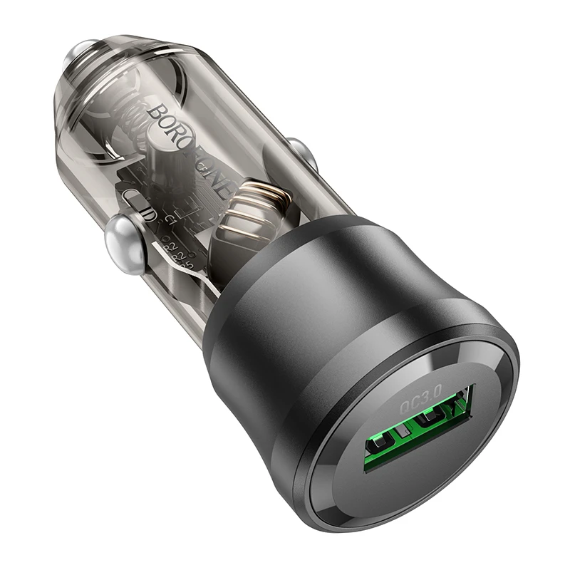 Borofone automobilinis įkroviklis BZ23 Noble - USB - QC 3.0 18W 3A juodos spalvos