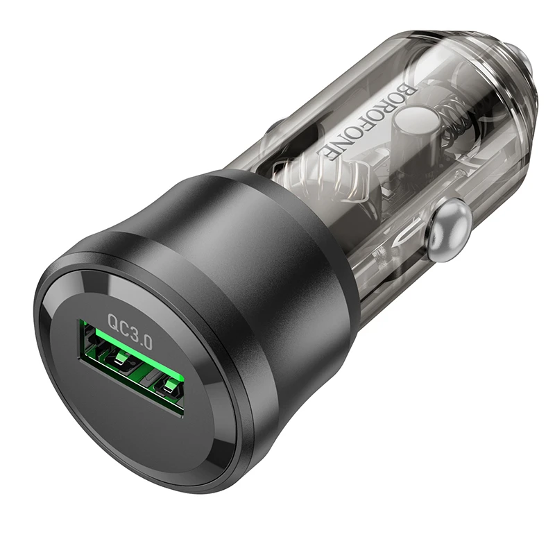 Borofone automobilinis įkroviklis BZ23 Noble - USB - QC 3.0 18W 3A juodos spalvos