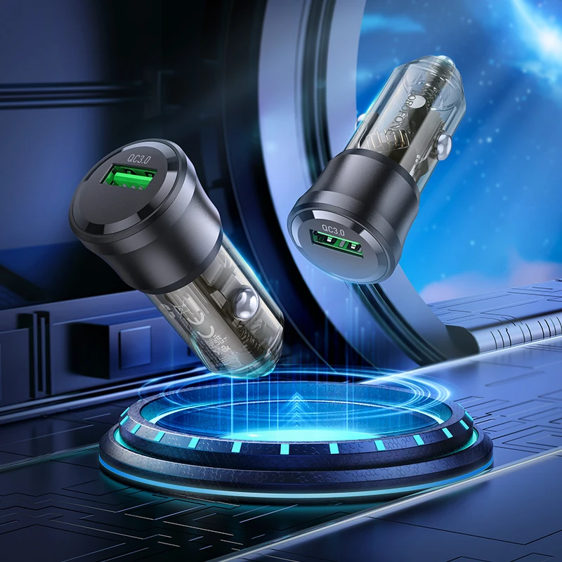 Borofone automobilinis įkroviklis BZ23 Noble - USB - QC 3.0 18W 3A juodos spalvos