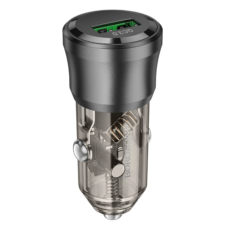 Borofone automobilinis įkroviklis BZ23 Noble - USB - QC 3.0 18W 3A juodos spalvos