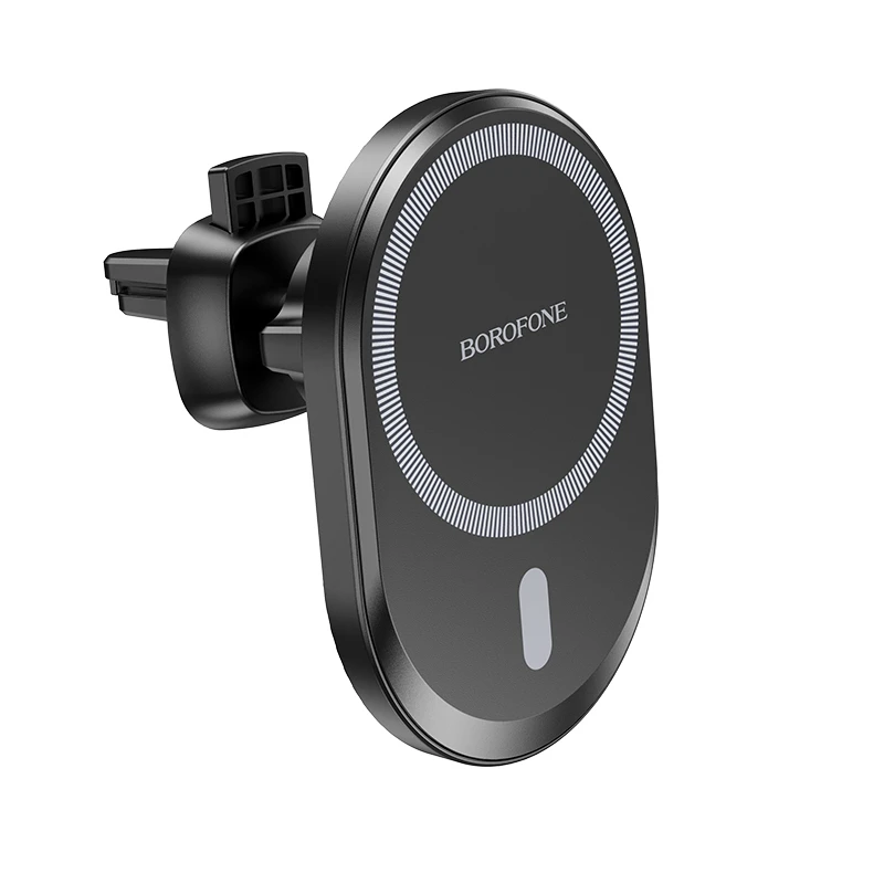 Automobilinis laikiklis-įkroviklis Borofone BH201 Magsafe 15W magnetinis, juodas