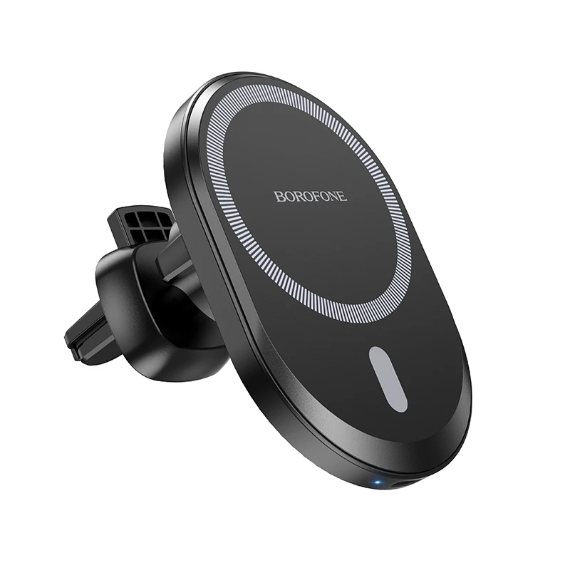 Automobilinis laikiklis-įkroviklis Borofone BH201 Magsafe 15W magnetinis, juodas