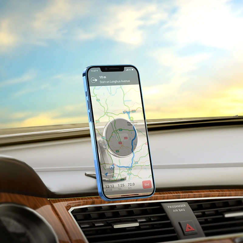 Dėklas OEM Borofone automobilinis laikiklis BH63 Elegantiškas magnetinis, priklijuojamas pagrindas juodas