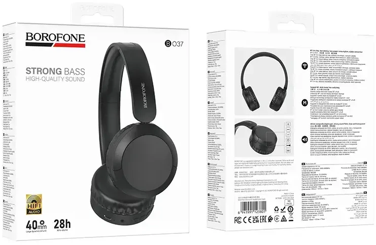 Oem Borofone ausinės BO37 Marvellous bluetooth juodos spalvos