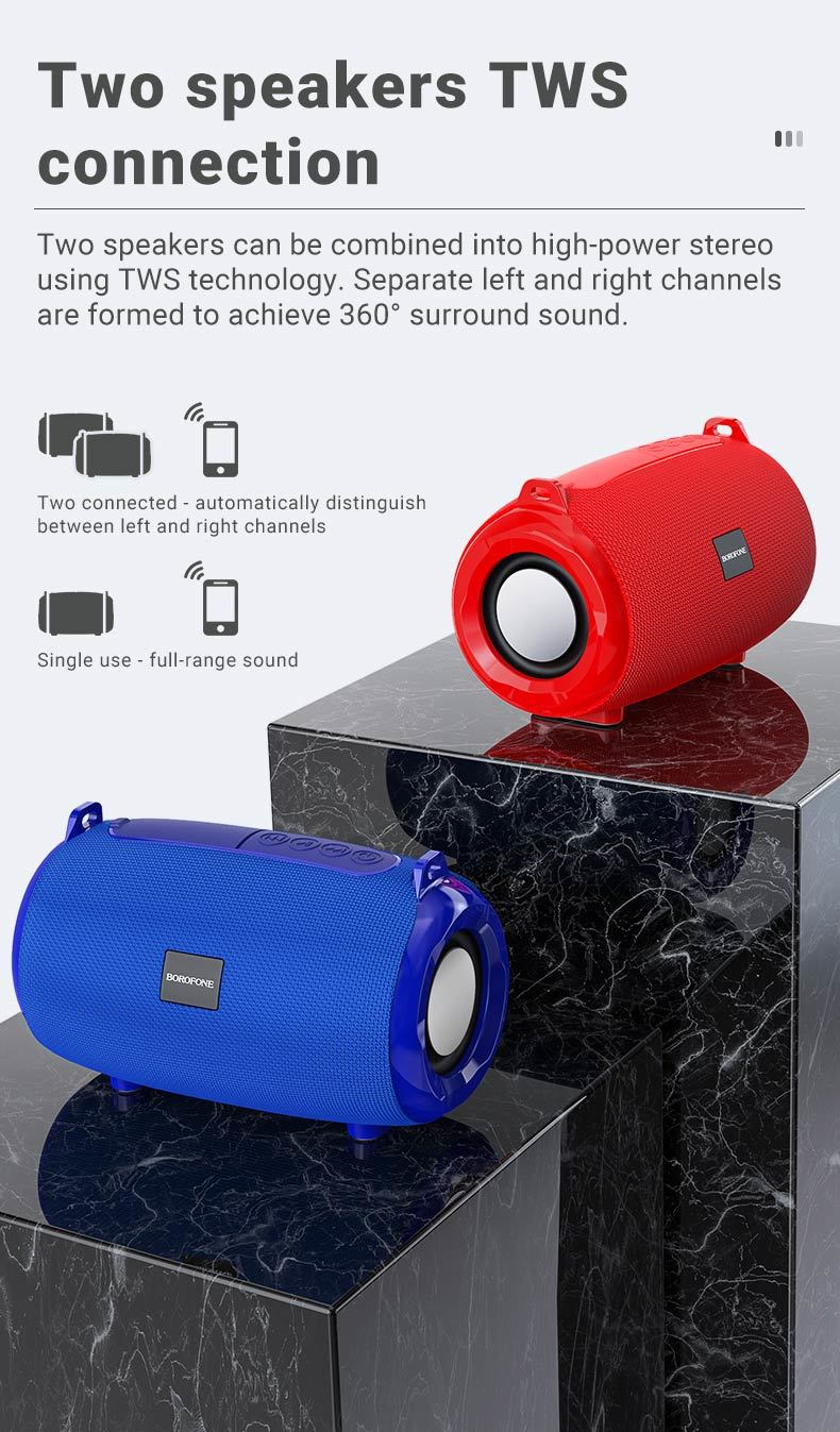 Oem Borofone Nešiojama kolonėlė Bluetooth BR4 Horizon turquoise ...