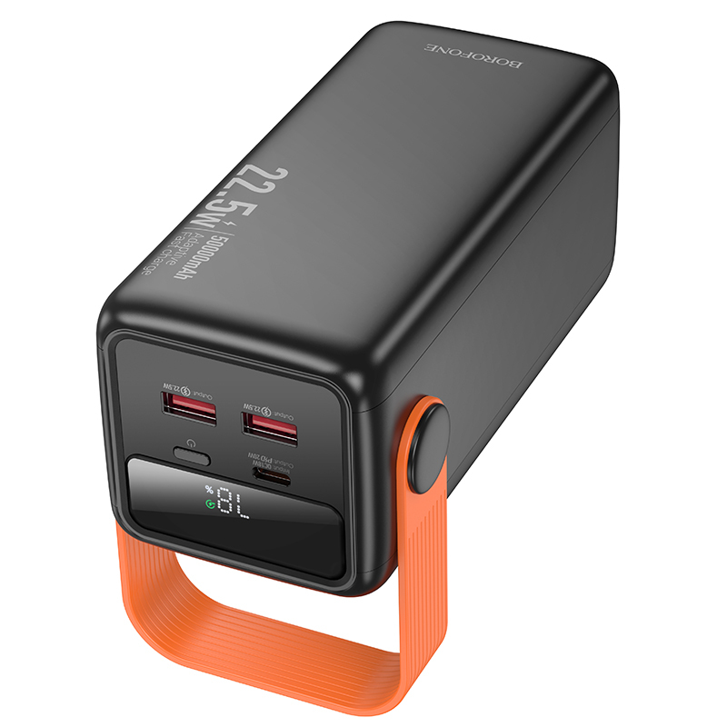Išorinė baterija Power Bank Borofone BJ66A 22.5W+PD20W 50000mAh juoda