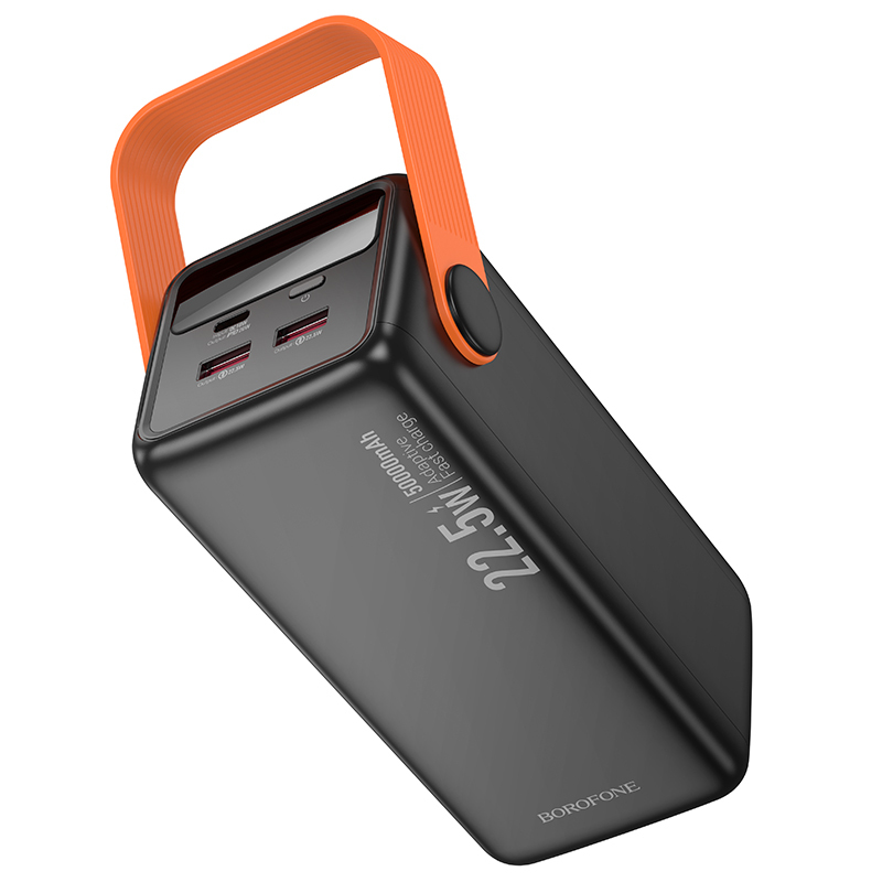 Išorinė baterija Power Bank Borofone BJ66A 22.5W+PD20W 50000mAh juoda