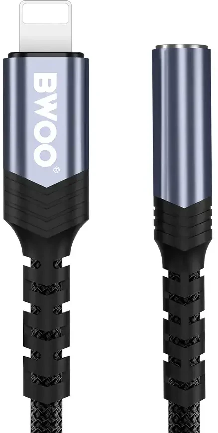 Oem BWOO garso adapterio kabelis BZ48 aux 3,5 mm į žaibolaidį juodas