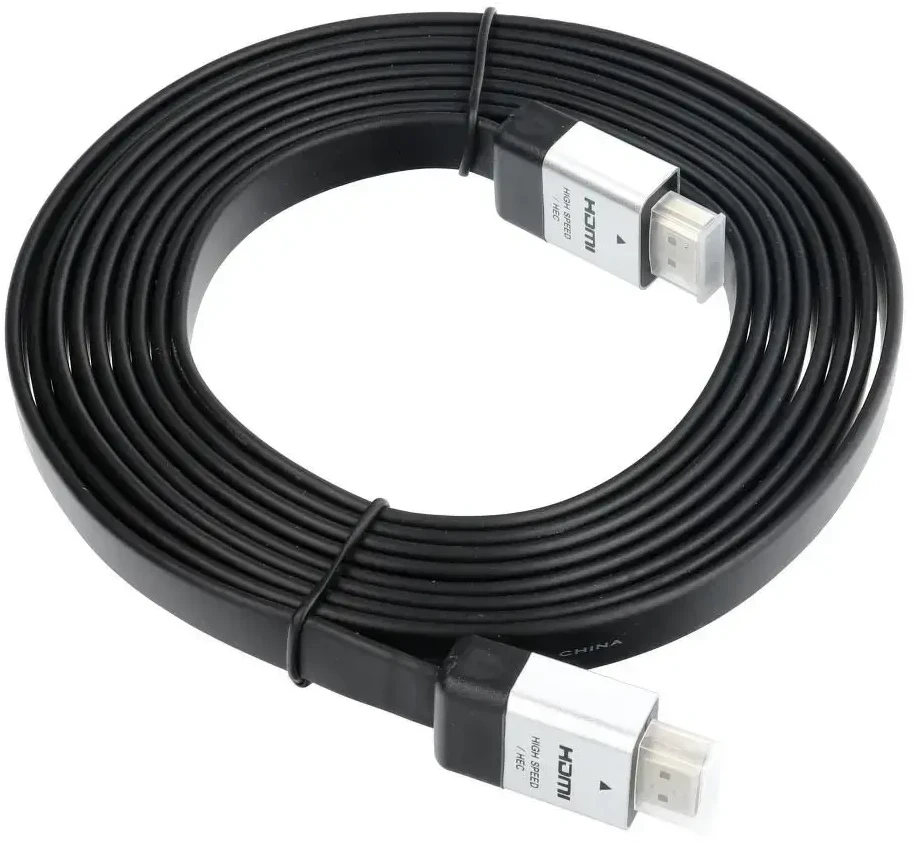 Oem PTC kabelis HDMI - HDMI didelės spartos kabelis ver. 2,0, 3,0m, plokščias
