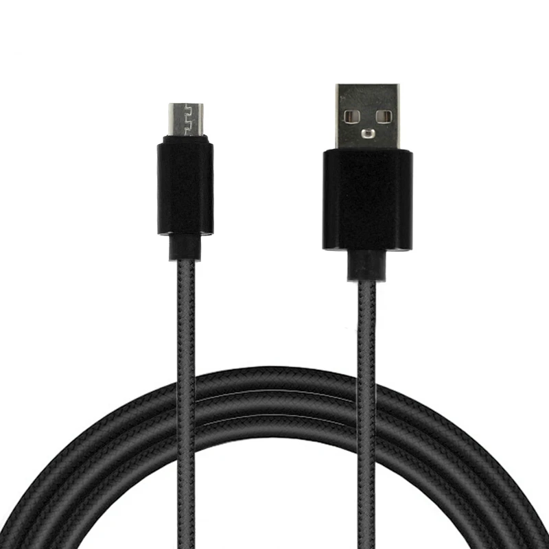 Topt Kabelis TYPE 1 – USB į Micro USB – metal plugs QC 3.0 1 metras juodos spalvos