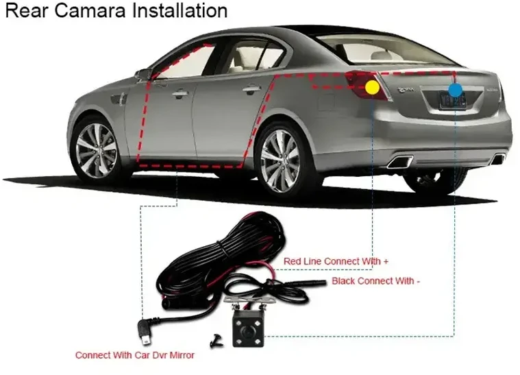 Oem Topt Automobilinis vaizdo registratorius DVR-01 veidrodis 4,0 coliai + galinio vaizdo kamera