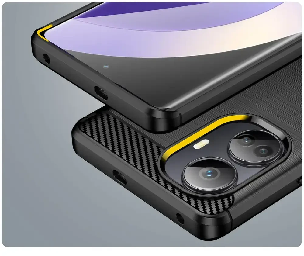 Hurtel Carbon dėklas skirtas Realme 10 Pro+, juodas