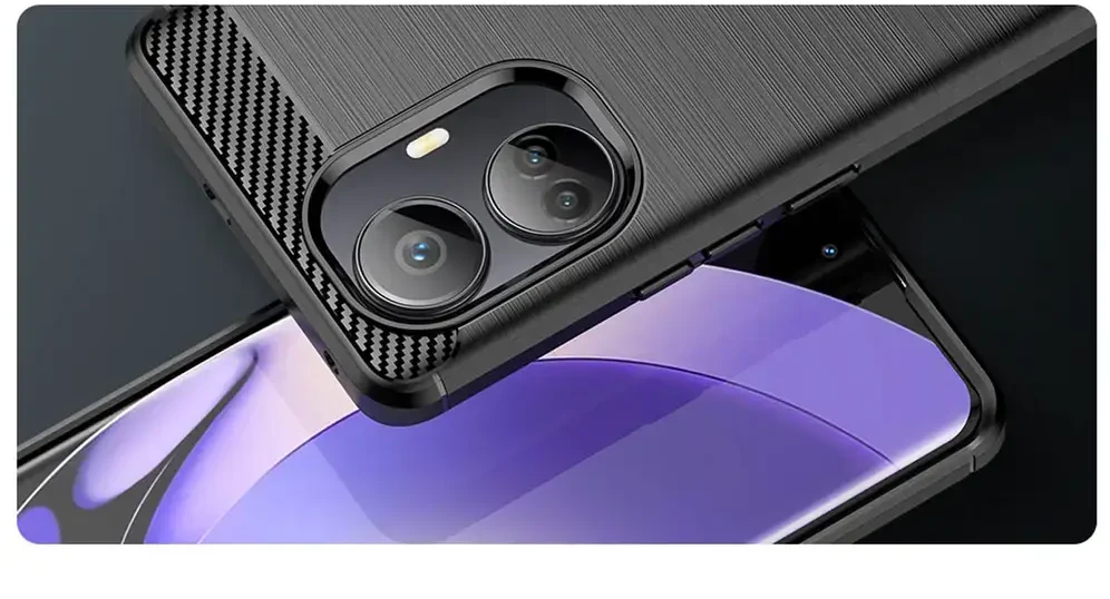 Hurtel Carbon dėklas skirtas Realme 10 Pro+, juodas