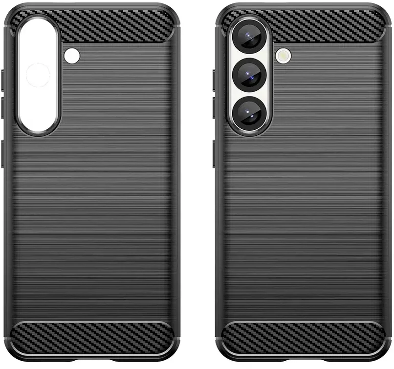 Hurtel Carbon dėklas Flexible Silicone skirtas Nothing Phone (3a) Pro – juodos spalvos