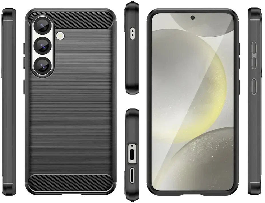 Hurtel Carbon dėklas Flexible Silicone skirtas Nothing Phone (3a) – juodos spalvos