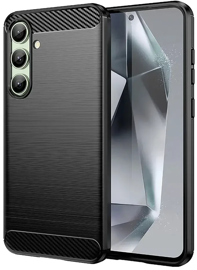 Hurtel Carbon Case do Samsung Galaxy S24 FE – dėklas telefonui juodos spalvos