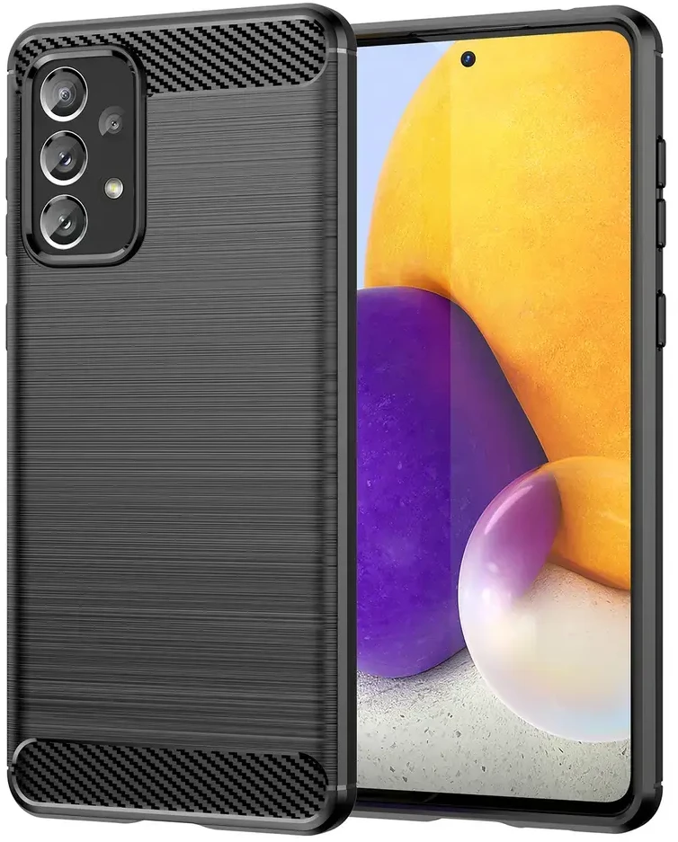 Hurtel Carbon dėklas skirtas Samsung Galaxy A73, juodas