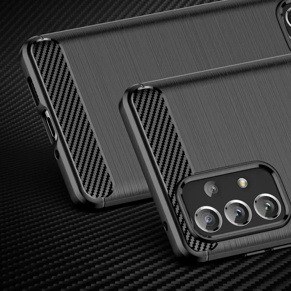 Hurtel Carbon dėklas skirtas Samsung Galaxy A73, juodas