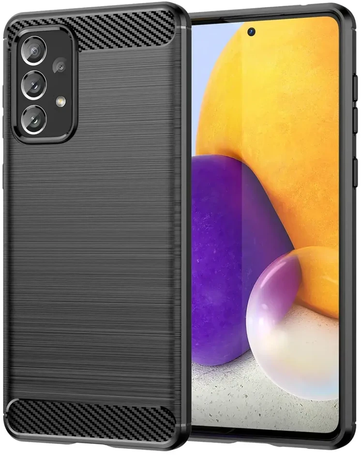 Hurtel Carbon dėklas skirtas Samsung Galaxy A73, juodas