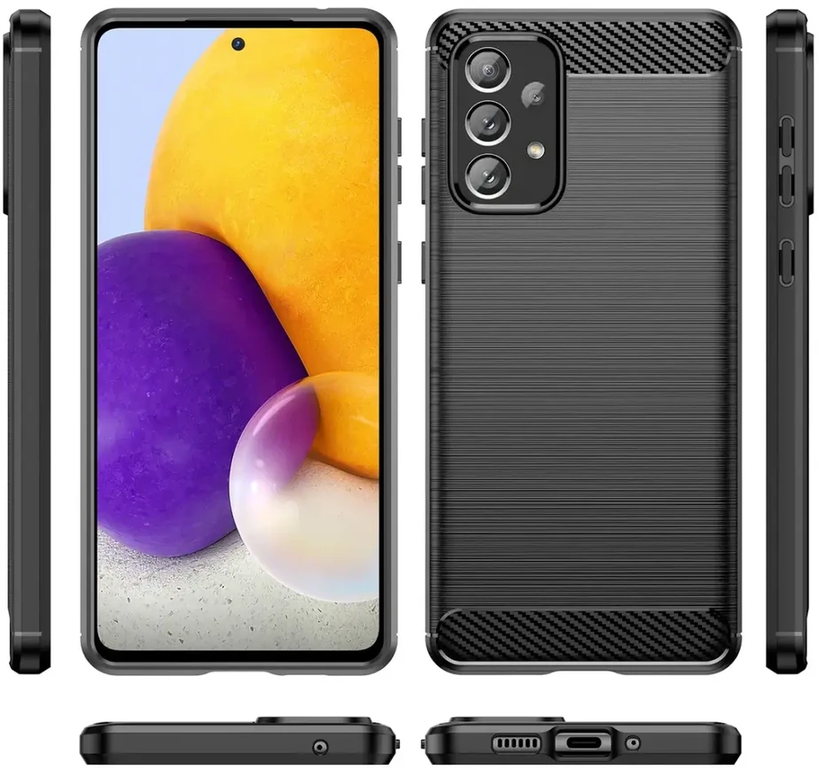 Hurtel Carbon dėklas skirtas Samsung Galaxy A73, juodas