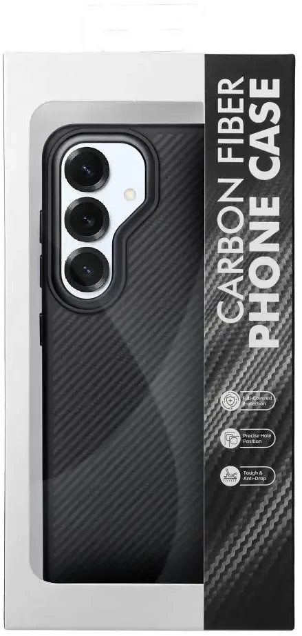 Oem Dėklas na Samsung S26 ULTRA Carbon Elite Mag Cover zgodne su MagSafe juoda
