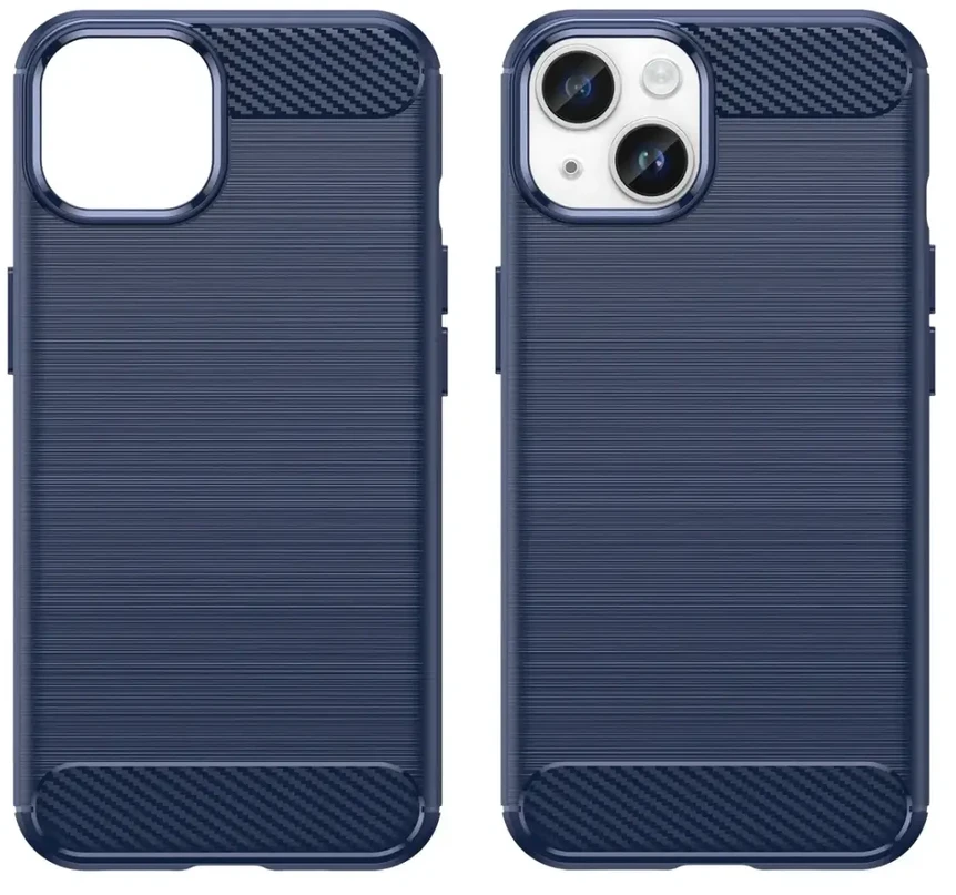 Hurtel Carbon dėklas skirtas iPhone 14, mėlynas