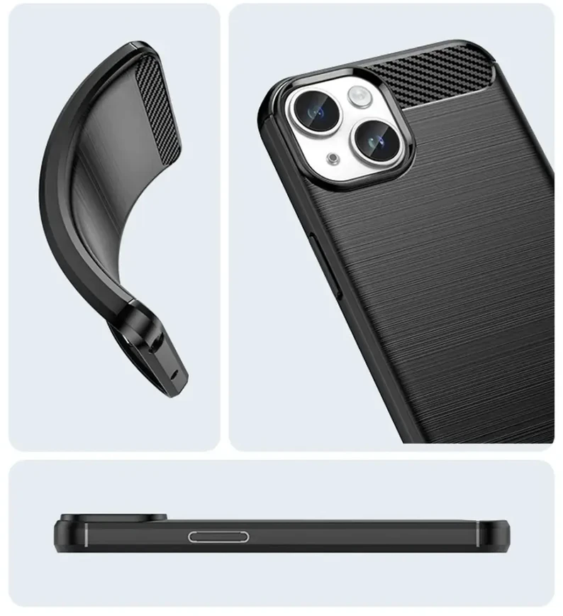 Hurtel Carbon dėklas skirtas iPhone 14, mėlynas