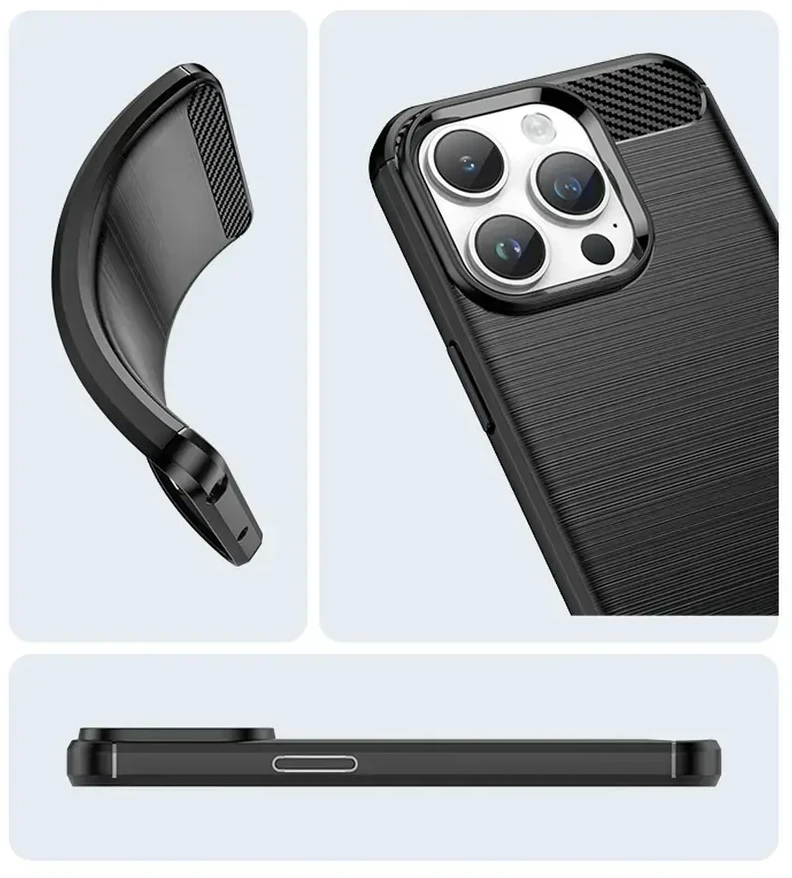 Hurtel Carbon dėklas skirtas iPhone 14 Pro, mėlynas