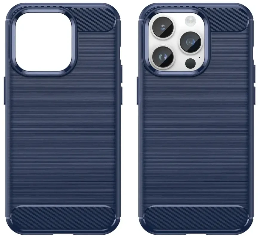 Hurtel Carbon dėklas skirtas iPhone 14 Pro, mėlynas