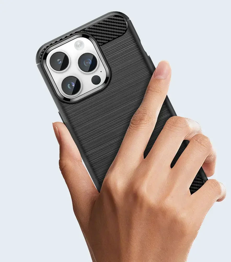 Hurtel Carbon dėklas skirtas iPhone 14 Pro, mėlynas