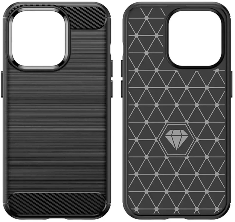 Hurtel Carbon dėklas skirtas iPhone 14 Pro, mėlynas
