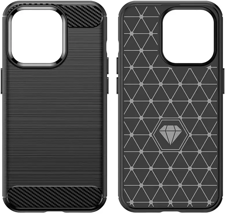 Hurtel Carbon dėklas skirtas iPhone 14 Pro, mėlynas
